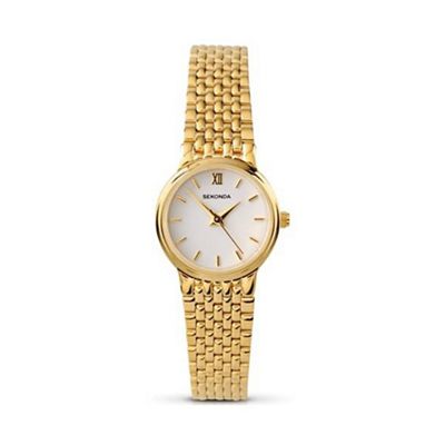 Ladies round gold plated watch 4849.28